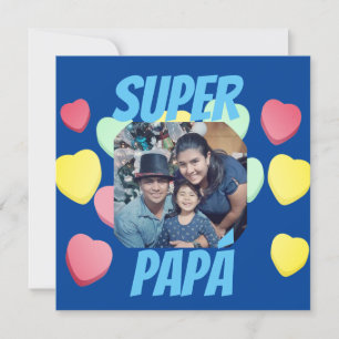 Feliz día del Padre Super Papá espanhol