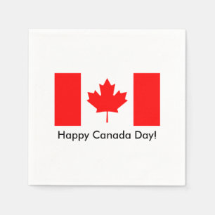 Feliz dia do Canadá guardanapos com bandeira canad