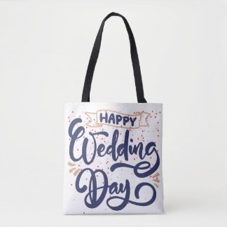 Feliz Dia do Casamento Tote Bag - Presente Românti