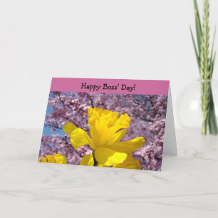 Feliz Dia do Chefe! Cartões Chefe Obrigado Daffodi