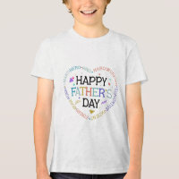 Feliz Dia do Pai Palavra Design do Coração Nuvem