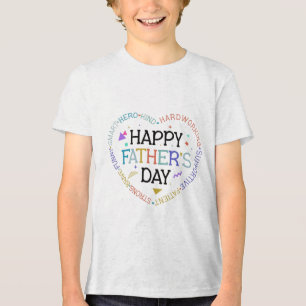 Feliz Dia do Pai Palavra Design do Coração Nuvem