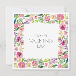 Feliz Dia dos Namorados Aquarelas Floral Cor-de-ro