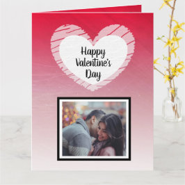 Feliz Dia dos Namorados Cartão de Foto Preto Ombre