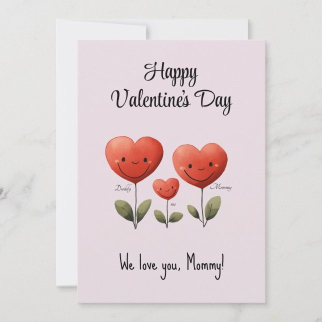 Feliz Dia dos Namorados, Cartão do Papai e do Bebê (Frente)