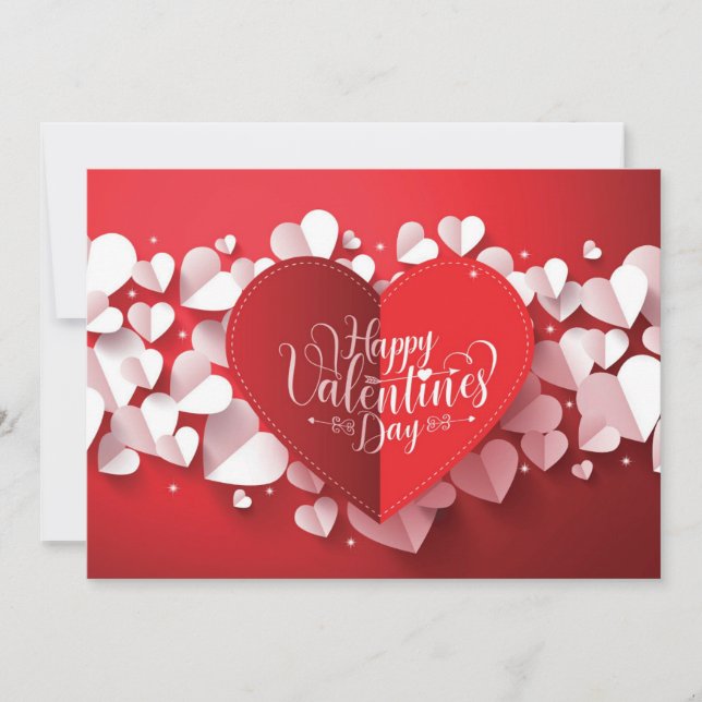 Feliz Dia dos Namorados Cartão Plano (Frente)