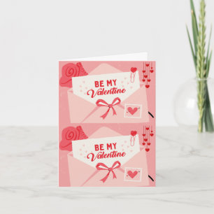 Feliz Dia dos Namorados Cartão Postal Coração Verm