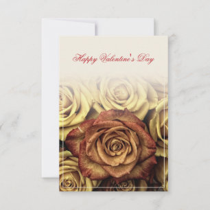 Feliz dia dos namorados com buquê de rosas amarela