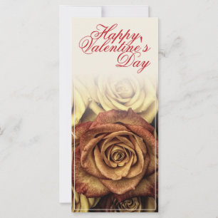 Feliz dia dos namorados com buquê de rosas amarela