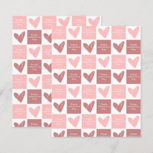 Feliz Dia dos Namorados Corações Rosa Papel Fofo