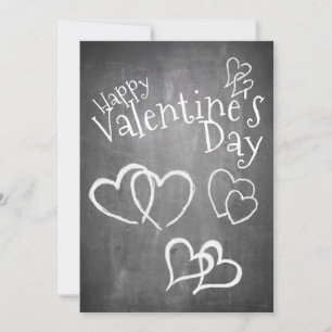 Feliz dia dos namorados em um quadro de giz