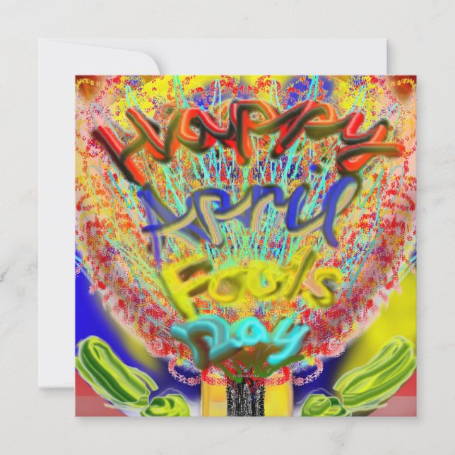 Feliz Dia dos Padrões de abril de 2014 Convite (Frente)