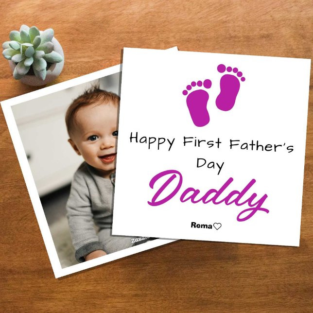 Feliz Dia dos Pais – Cartão de Foto Personalizado (Criador carregado)