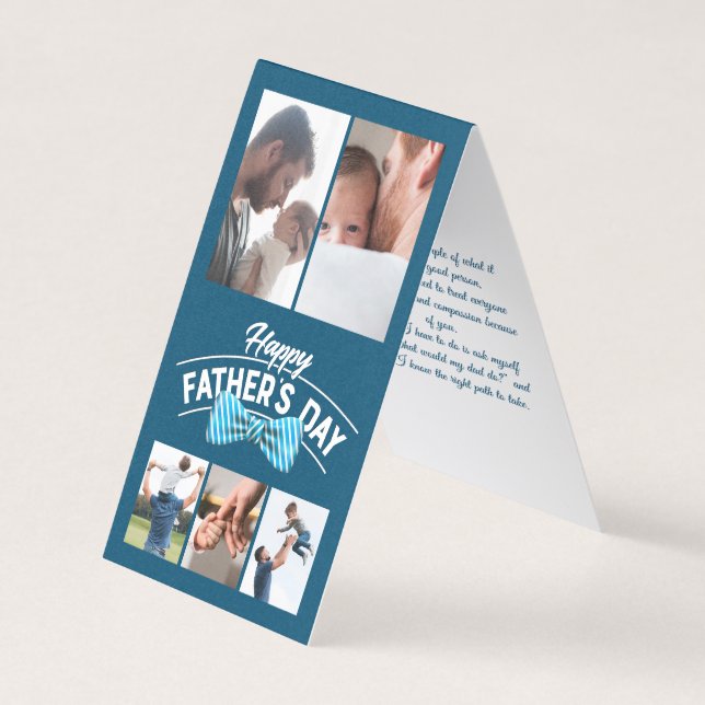 Feliz Dia dos Pais Colagem de 5 Fotos (Frente)