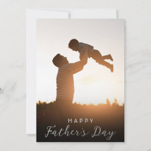 Feliz Dia dos Pais Papai Criança Cartão de Foto