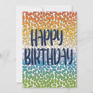 Feliz Dia e Cartão de Aniversário de Ano Feliz