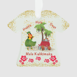 Feliz Dia Hula 2 Ornamento de Camisas