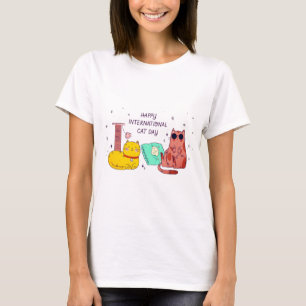 Feliz Dia Internacional do Gato Camiseta de Amante