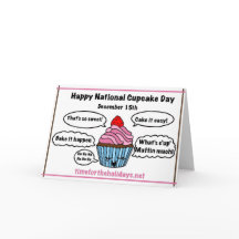 Feliz Dia Nacional do Cupcake - Dentro de Cartão d