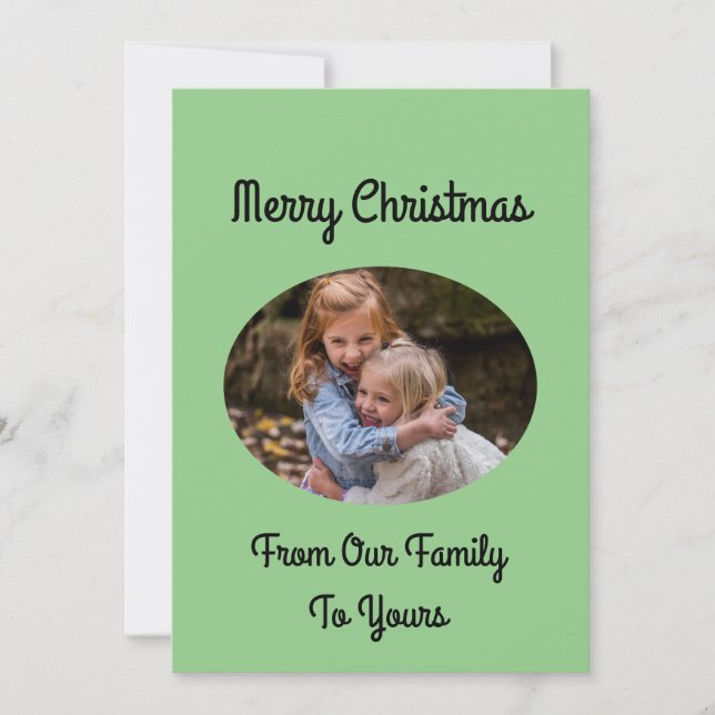 Feliz Do Cartão De Natal Fotográfico Da Nossa Famí (Frente)