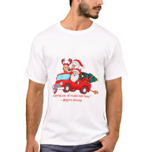 Feliz e Brilho: A Camisa Espirituosa De Natal