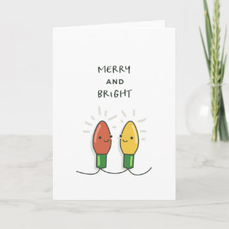 Feliz e Brilho - Bonito - Cartão de Natal