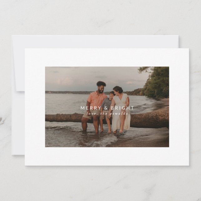 Feliz e Brilho de Cartões de fotos de Borda Grande (Frente)