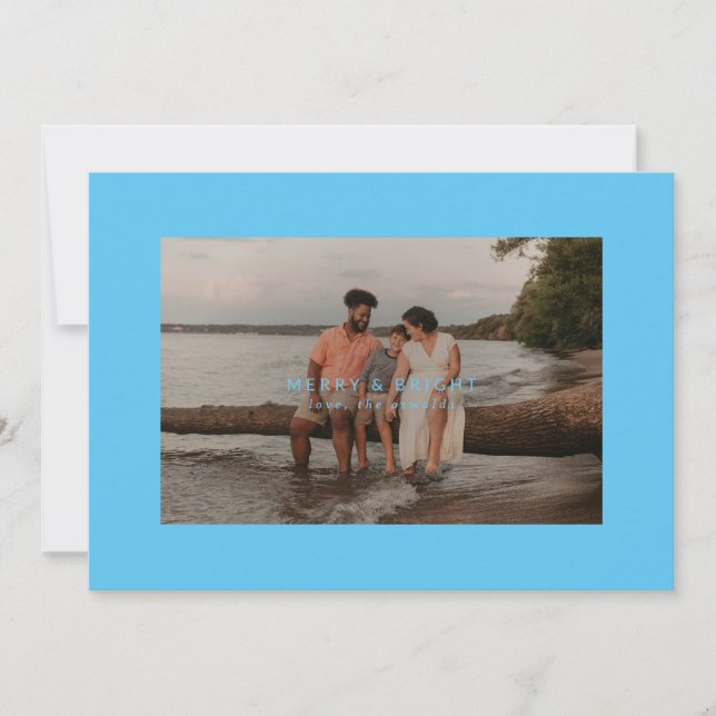 Feliz e Brilho de Cartões de fotos de Borda Grande (Frente)