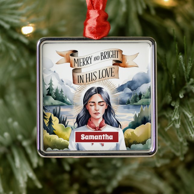 Feliz e Brilho em Seu Ornamento do Amor (Árvore)