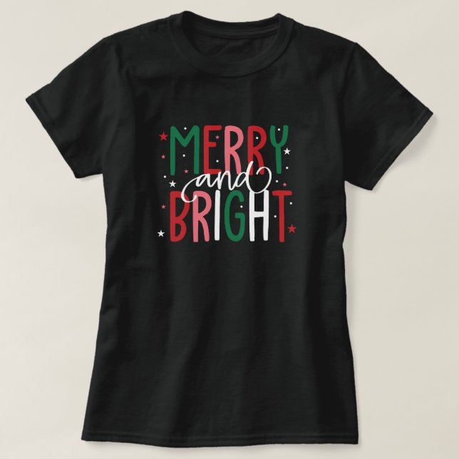 feliz e camisa de suor brilhante Natal (Frente do Design)