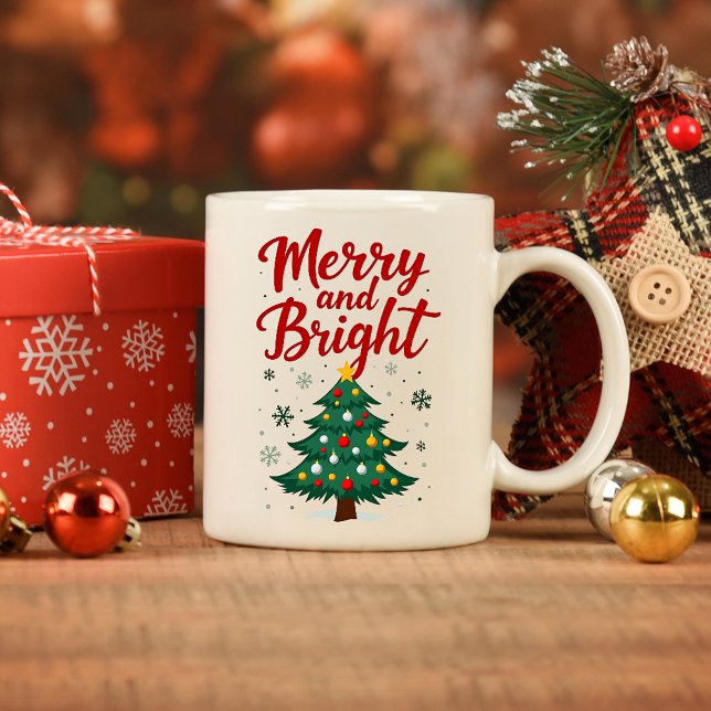Feliz e caneca de Natal brilhante (Criador carregado)