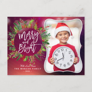 Feliz e Cartões de natal de Natal brilhante Foto