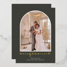 Feliz e Casado Recém-Casado Foto Personalizada