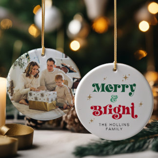 Feliz e introdução do Enfeites de natal de fotos b