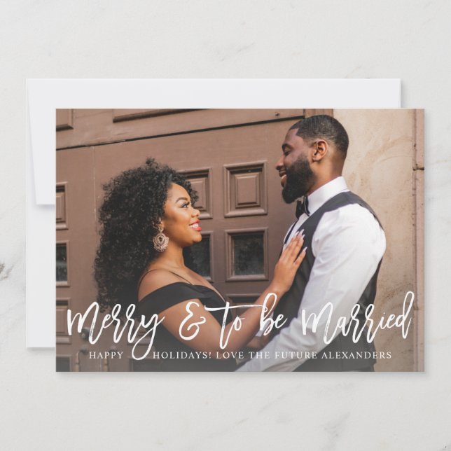 Feliz e Para Ser Casado Foto Do Noivado (Frente)