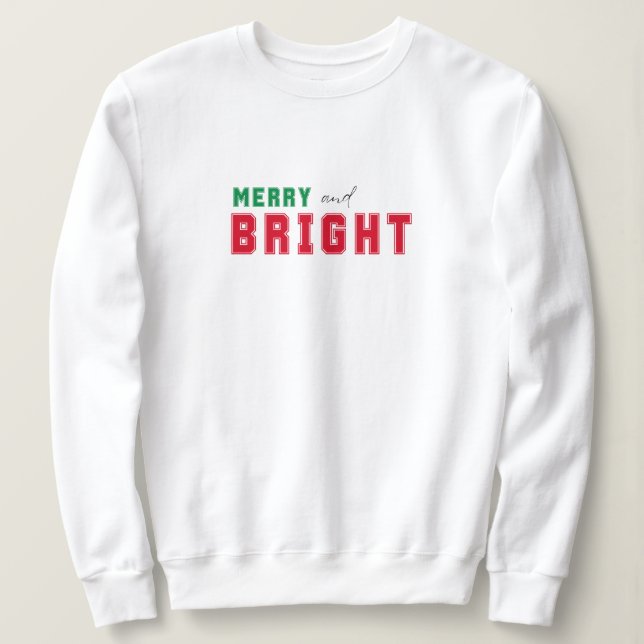 Feliz e Suéter de Natal Brilhante (Frente do Design)