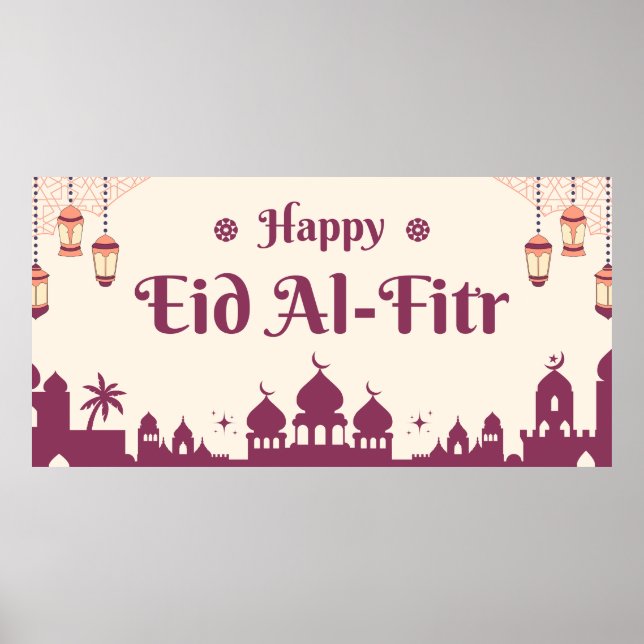 Feliz Eid Mubarak Eid Party Fundo de pôster  (Frente)