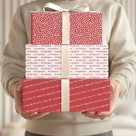 Feliz Eid Mubarak Kids Red Dot Patterno Cotação Wh