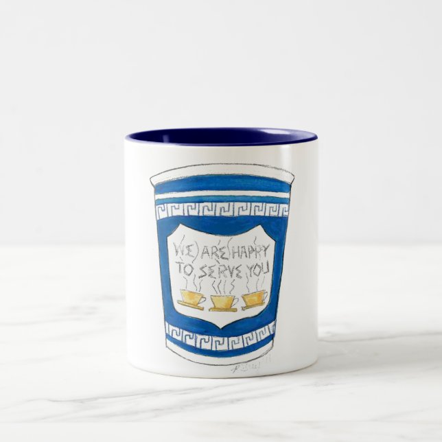 Feliz Em Servir-Lhe A Xícara De Café (Centro)