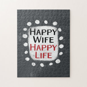 Feliz Esposa Feliz Vida Quebra-cabeça