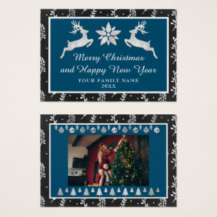 Feliz Feliz ano novo de Natal Marinho Silver