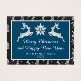 Feliz Feliz ano novo de Natal Marinho Silver