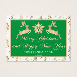 Feliz Feliz ano novo de Natal Nome Foto Verde