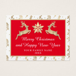 Feliz Feliz ano novo de Natal Nome Red Frame Doura