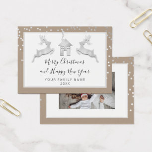 Feliz Feliz ano novo de Natal Nome White Ivory