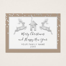 Feliz Feliz ano novo de Natal Nome White Ivory