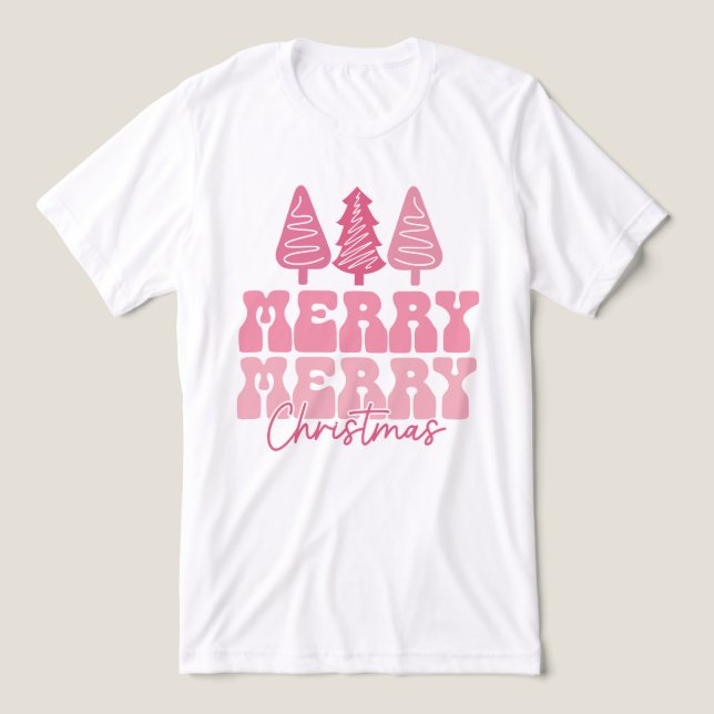 Feliz Feliz Natal - Design de Férias Rosa (Design frontal)