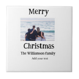 Feliz feriado adiciona foto do nome da família