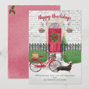 Feliz Feriado, Bicicleta Marrom Dachshund, Porta V