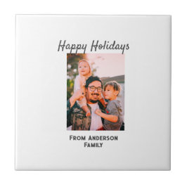 Feliz feriado foto do amor moderno, família simple